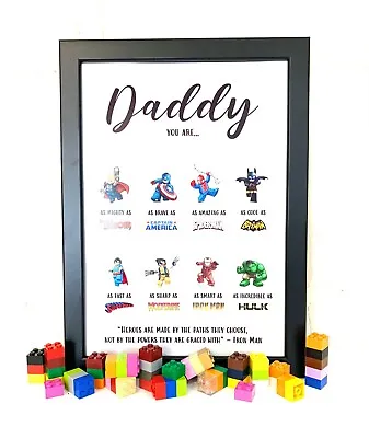 Personalised Superhero Print Personalised Christmas Gifts Gifts For Dad • £12.99