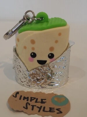 £16.66 • Buy Bath & Body Works Foil Wrapped SMILING BURRITO Pocket* Bac Holder Sleeve KeyRing