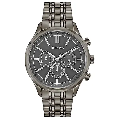 Bulova Men's Quartz Chronograph Multi Dial Stainless Steel Watch 42MM 98A217 • $134.99