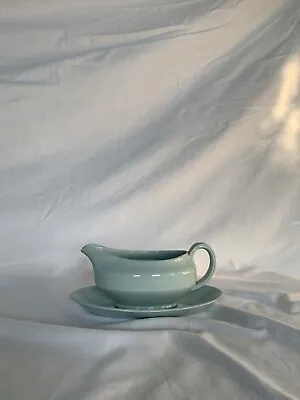 £25 • Buy Vintage Woods Ware IRIS Blue Gravy Boat And Saucer Table Ware