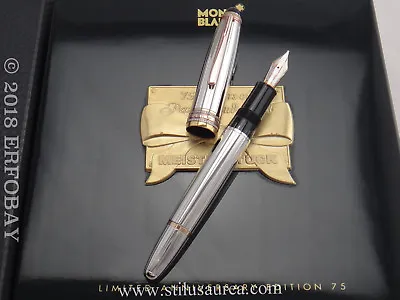 MONTBLANC Meisterstück Solitaire White Gold 146 75th Anniversary LE75 Year 1999 • $18000