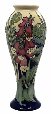 Moorcroft 'Foxgloves & Fern' Vase By Emma Bossons - A Boxed Masterpiece • $832.13