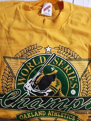 🔥Vtg Rare 1989 Oakland A’s World Series T-Shirt M Mlb Baseball Single Stitch  • $33.96