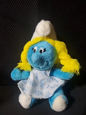 Vintage Smurf Smurfette Plush 1981 Stuffed Animal Collectable Retro Toy 10  USA • $9.95