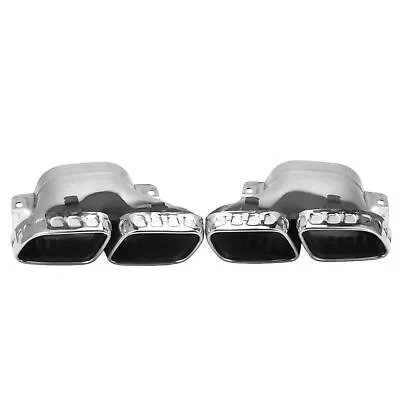 Sliver Chrome 304 Stainless Steel Quad Exhaust Tips For ‑AMG C63 W206 S206 2022 • $289.99