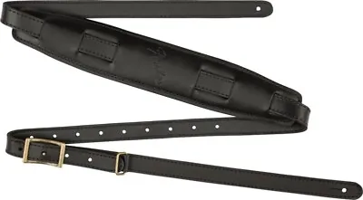 Genuine Fender Vintage Leather Saddle Guitar Strap Black 099-0689-006 • $38.69