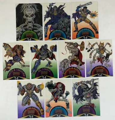 SKELETON WARRIORS Fleer 1995 Complete SUSPENDED ANIMATION Chase Card Set (10) • $16