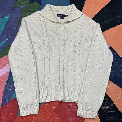 Polo Ralph Lauren Jumper Sweater Uruguay Hand Knit Fisherman Wool Mens XXL • $186.62