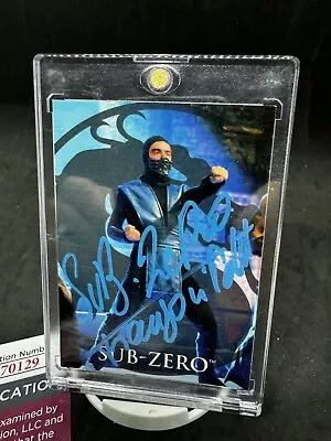 Francois Petit Signed 1995 SKYBOX Mortal Kombat Card 7 SUB ZERO AUTO JSA RARE • $174.99