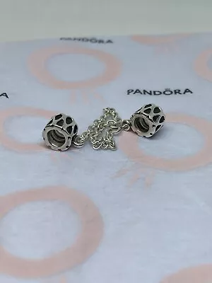 Pandora Sterling Silver Teardrop Safety Chain Charm (790315) • £17.99