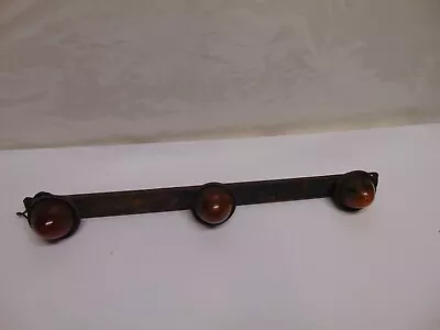 Vintage Car Light Bar With 3 Orange Round Lights On It 21  Long 3  X 3  USA • $10