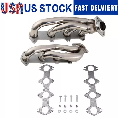 Stainless Steel Exhaust Shorty Tube Headers ForFord F150 5.4L V8 Engine 2004-10 • $164.23