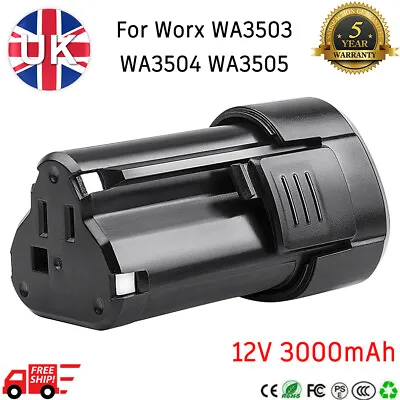 £14.95 • Buy 3.0Ah 12V Li-ion Replacement Battery For Worx WA3503 WA3509 WX125.M WX521 WA3505