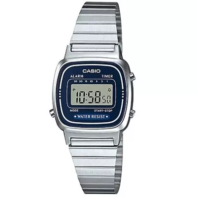 Casio LA670 Series Small Silver Women's Stainless Steel Casual Digital Watch • $43.95