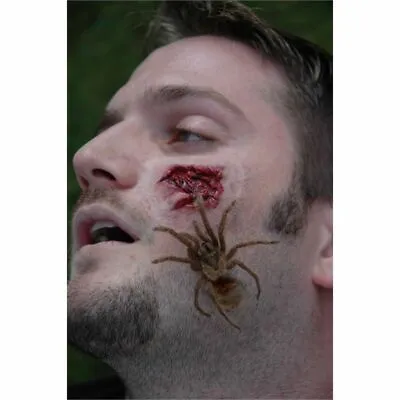 Spider Attack Prosthetic Wound Halloween Prosthetic Makeup Fancy Dress Scab Scar • £4.99
