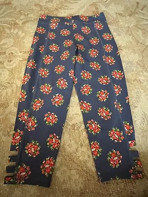 Nwt Navy Floral Girls Matilda Jane 435 Leggings 14 Out For A Run Knit • $14