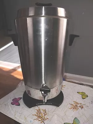 GE Automatic Electric Coffee Maker Pot Urn Server 12-30 Cup Stainless Retro • $25