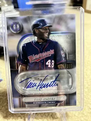 2024 Topps Tribute TORII HUNTER Certified TOPPS AUTOGRAPH CARD 155/199 Twins • $7.50