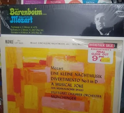 Mozart Mono Lot Sealed LP Vinyl Barenboim Fantasia Sonata Divertimento  • $15