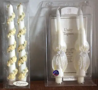 NEW Lillian Rose Unity And Elegance By  Amscan Taper Candles 2 PR  With Bonus • £33.78