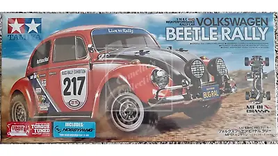 Tamiya 1/10 VW Rally Beetle 4WD Kit With RS-540 Motor & HobbyWing ESC #58650-60A • $156.99