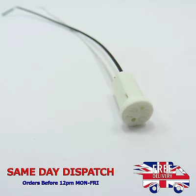 G4 Socket Ceramic Base Silicone 15cm Cable Halogen LED Lamp 240V Bulb Holder M53 • £2.55