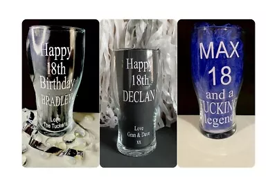 Personalised 18th Birthday Pint Glass • £3.85