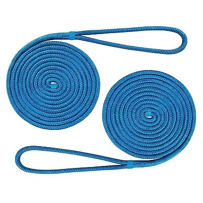 2X  1/2In 20FT Double Braid Nylon Dock Line  Mooring Rope Boat Rope Amarine Made • $22.99