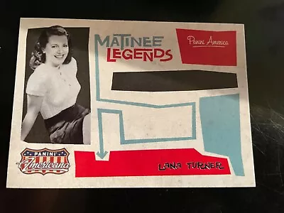 2011 Panini Americana - Matinee Legends #14 Lana Turner • $5.99