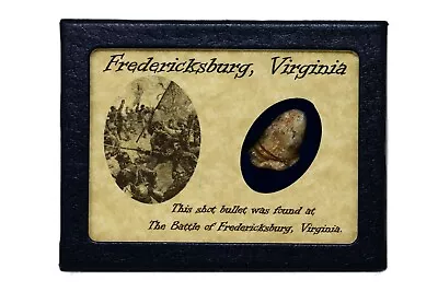 Civil War Bullet From The Battle Of Fredericksburg VA With Display Case & COA • $20.89