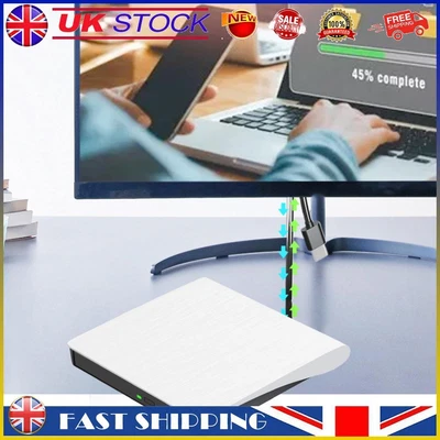 6 In 1 CD Burner Writer USB3.0 Type-C Bluray Player Compatible With Win Mac OS # • £46.20