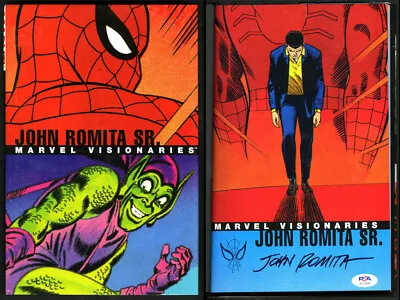 John Romita SIGNED Marvel Visionaries HC + SKETCH PSA/DNA AUTOGRAPHED Spider-man • $455