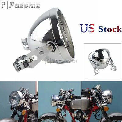 Chrome Motorcycle 7 Inch LED Headlight Housing For Harley Bobber 7'' Bulb Bucket • $38.63