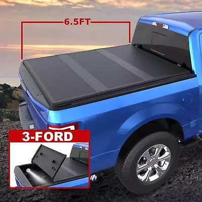 TRI-Fold Fiberglass 6.5FT Bed Truck Tonneau Cover For 1999-2024 Ford F-250 F-350 • $425.96