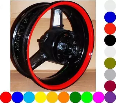 Motorcycle Rim Stripes Wheel Decals Tape Stickers Trim Custom Graphics Wrap 17  • $20.49