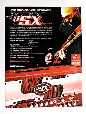 Joe Satriani / Chickenfoot / 2004 Peavey Jsx Guitar Amps Magazine Print Ad • $14.99