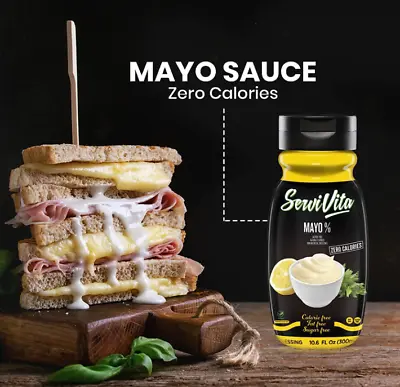 Mayo Mayonnaise  Zero Calories Sugar & Gluten Free  Non-GMO Servivita 10.6 Oz • $5.99