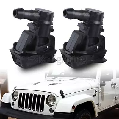 2PCS Front Windshield Wiper Washer Nozzle Sprayer For Jeep Wrangler JK 2013-2017 • $16.84