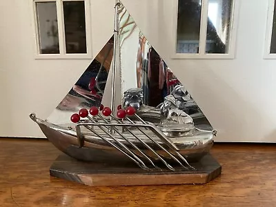 French Art Deco Sailing Boat Cocktail Sticks Picks Barware • £45