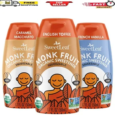 SweetLeaf Organic Monk Fruit Liquid 1.7 Ounce - Pack Of 3 • $21.99