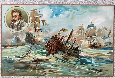 £2 • Buy Postcard Advertising Card Price’s Patent Candle Co Ltd 1908 Spanish Armada