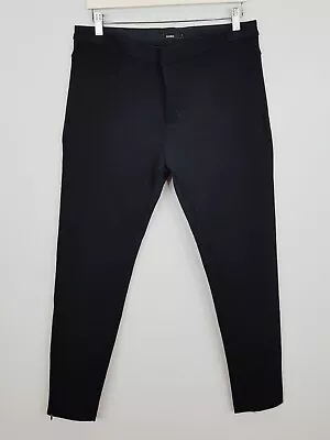 BASSIKE Womens Size 3 Or 12 Black Skinny Stretch Knit W/zip Ankles Slouch Pants • $150