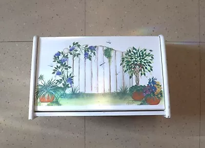 Vintage Wooden Hand Painted Bread Box 14.5  Wide X 9.25  Deep X 9  Tall • $42.58