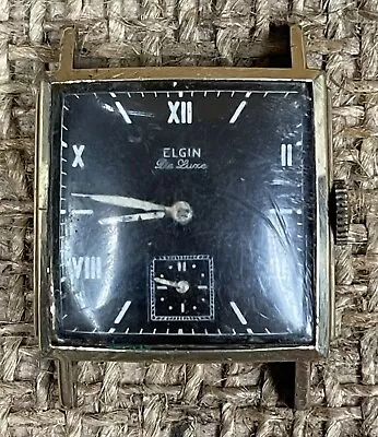 Vintage Elgin DeLuxe 555 Movement 17J 10K Gold Filled Men’s Watch C27935 • $15