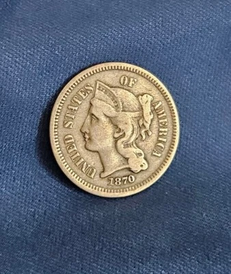 $38 • Buy 1870 3 Cent Nickel 3CN ~ Beautiful Lines! VERY NICE DETAILS! ~ US COINS 