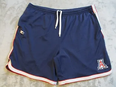 VINTAGE Arizona Wildcats Shorts XL Blue Red Pockets College Basketball Y2K Mens • $33