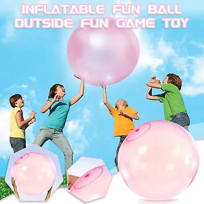 40-120cm Large Wubble Bubble Ball Firm Water Balloons Inflatable Soft Refillable • $12.52