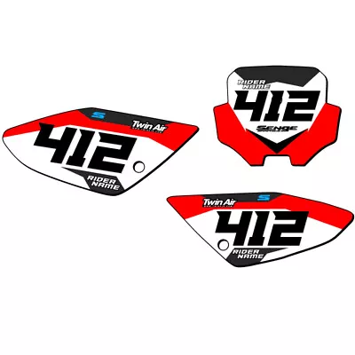 CRF 100 SG63  Custom MX Number Plates Senge Graphics Kit Compatible With Honda • $49.99