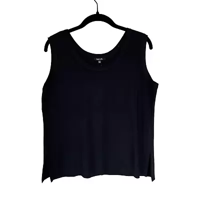 Misook Petites Black Scoop Neck Sleeveless Knit Tank Top Size Petite XL • $35