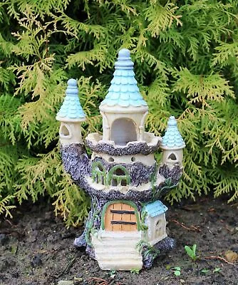 Solar Garden Ornament Powered Light Decorative Secret Fairy Castle Tree House  • £16.95